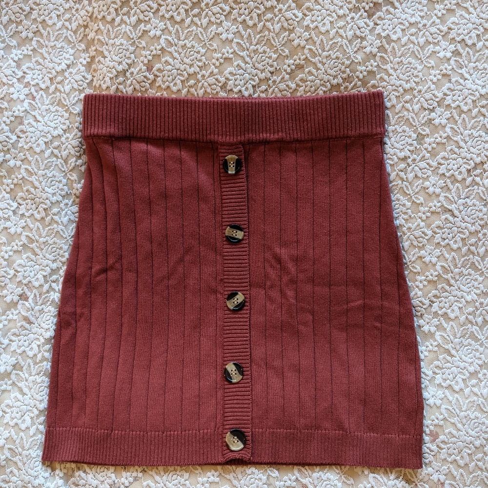Emory Park button front mini skirt